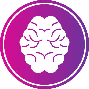 Beyin. Web simgesi basit illüstrasyon