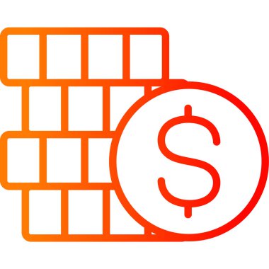 Dolar işareti. Web simgesi basit illüstrasyon