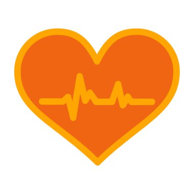 vektör kalp ikonu. düz simge