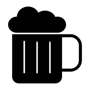 bira kupası simgesi, vektör illüstrasyonu