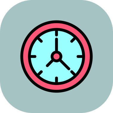 Saat simgesi vektör illüstrasyonu