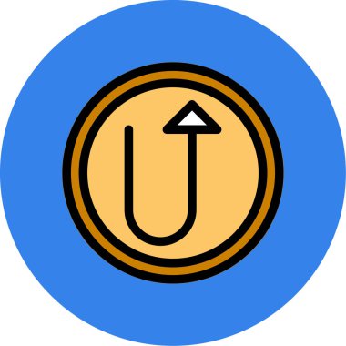 Yol işareti simgesinin vektör illüstrasyonu