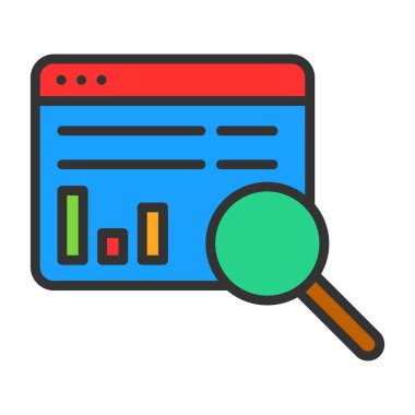 Arama simgesi vektör illüstrasyonu