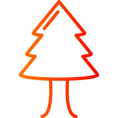 ağaç noel ağacı simgesi taslak biçiminde