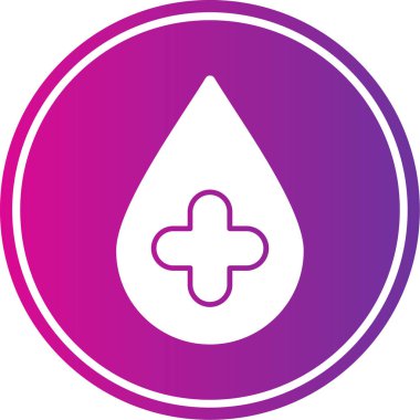 Su damlası ikonu. Basit resimleme