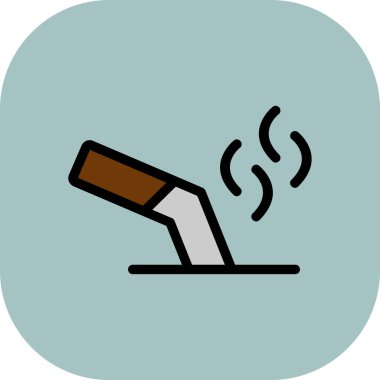 ateş dumanı ikon vektör illüstrasyonu