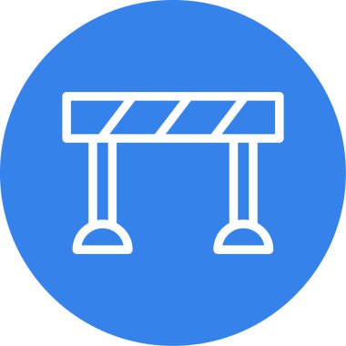 Bariyer. Web simgesi basit illüstrasyon