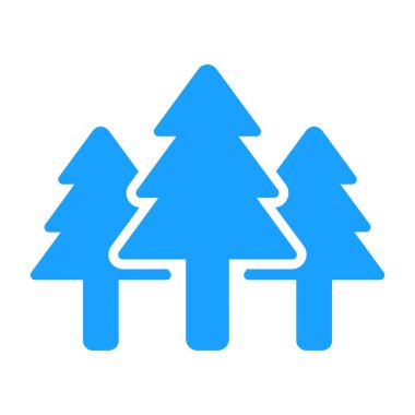 Ağaçların simgesi. orman sembolü illüstrasyonu