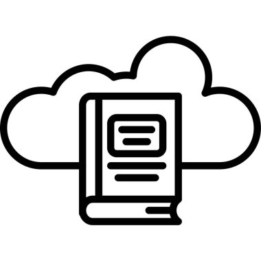 Bulut hesaplama teknolojisi simgesi, basit biçim