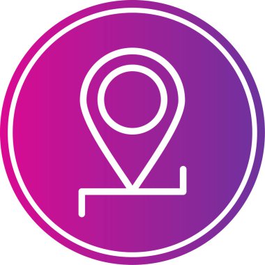 İnce çizgi biçiminde işaretleyici vektör simgesi