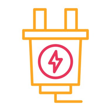 elektrik pil çizgisi simgesi.