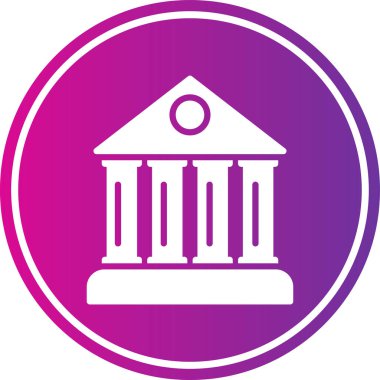 Bir bina simgesinin vektör illüstrasyonu