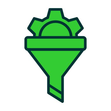 Yeşil tasarım içindeki izole dişli