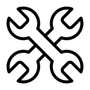 İngiliz anahtarı. Web simgesi basit illüstrasyon