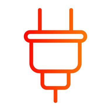 Beyaz arka plan üzerinde fiş simgesi. Vektör çizim.