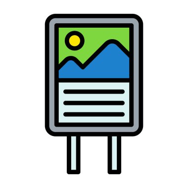 harita vektörü düz renk simgesi