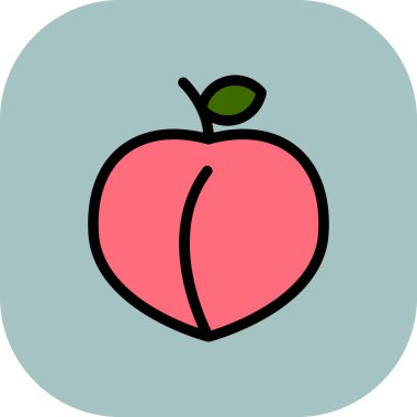 Elma. Web simgesi basit illüstrasyon