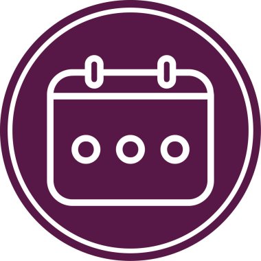 Takvim simgesinin vektör illüstrasyonu