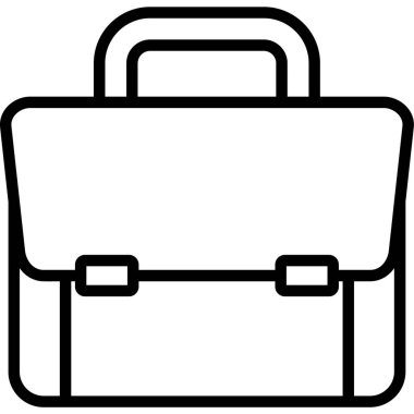 Bavul. Web simgesi basit illüstrasyon