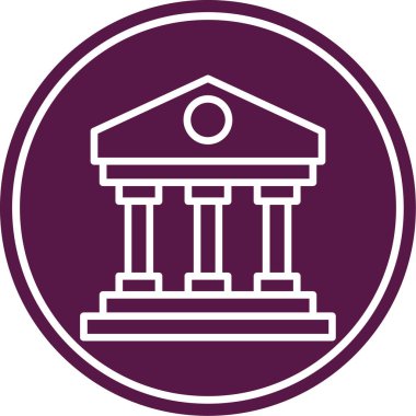 Banka. Web simgesi basit illüstrasyon