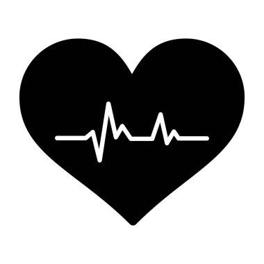 Kalp ikonu vektör illüstrasyonu