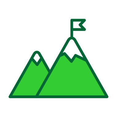 Web ve mobil uygulaması tasarımı, dağ logo kavramı için beyaz arka plan üzerinde izole dağ simge vektör