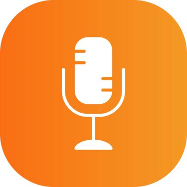 soyut arkaplanda izole edilmiş mikrofon simgesi