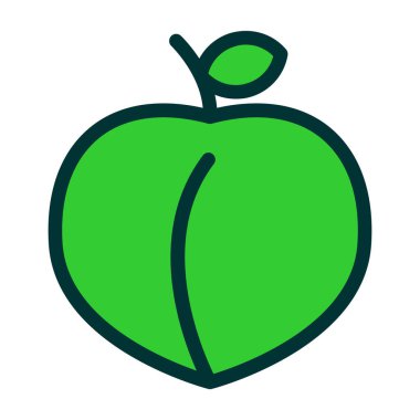 elma meyve ikonu vektör illüstrasyonu