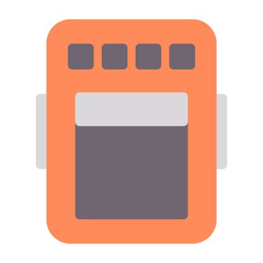 Tek bir izole makinenin vektör çizimi