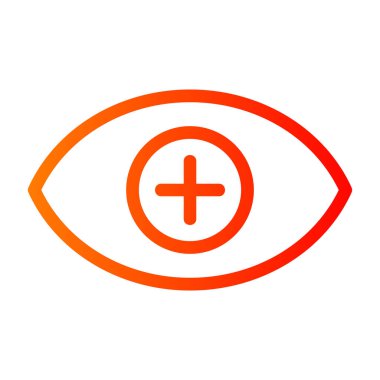 Arka planda izole edilmiş moda düz biçimli göz simgesi