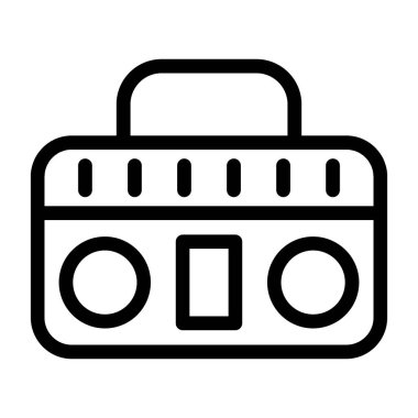 Radyo vektörü ince çizgi simgesi