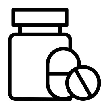 medicine pills icon, outline style