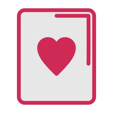 kart kalp vektör simgesi