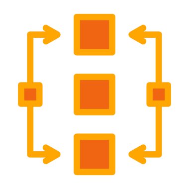 veri paylaşım simgesi renk ana hatları vektörü