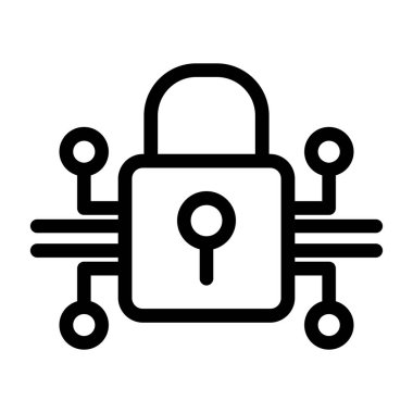 güvenlik simgesi vektör illüstrasyonu