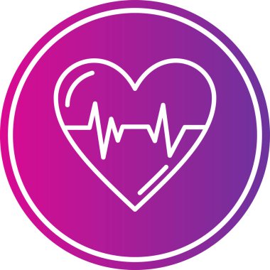 Kalp ikonu vektör illüstrasyonu