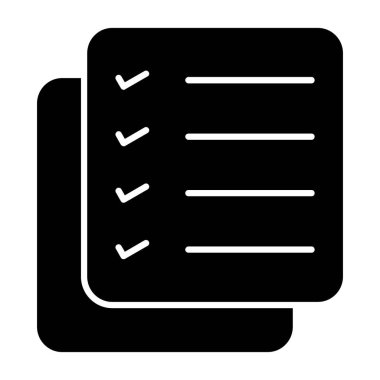 Moda Biçimli İzole Arkaplanda Kontrol Listesi Simgesi