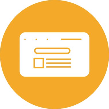 Kart. Web simgesi basit illüstrasyon