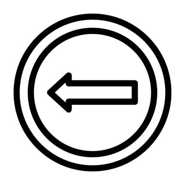 ok vektörü ince çizgi simgesi