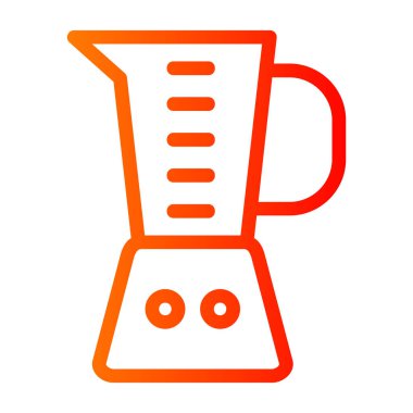 Kahve makinesi simgesi, basit çizgi vektör çizimi