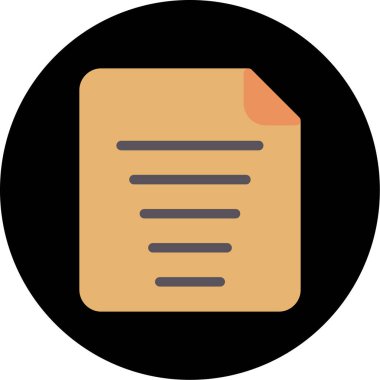 Belge. Web simgesi basit illüstrasyon