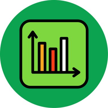 çizelge doldurulmuş vektör simgesi tasarımı