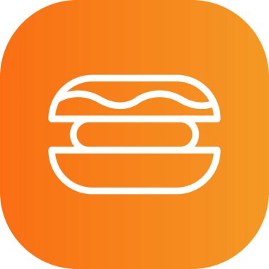 Burger simgesi soyut bir grupta izole edildi