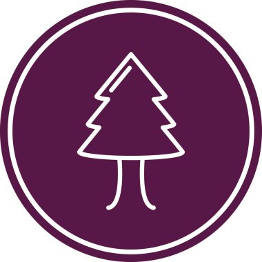 Ağaç simgesinin vektör illüstrasyonu