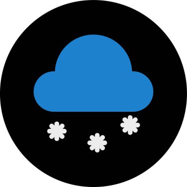 Kar. Web simgesi basit illüstrasyon