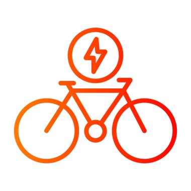 bisiklet vektörü ince çizgi simgesi