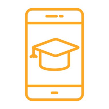 çevrimiçi eğitim ikonu vektör illüstrasyonu