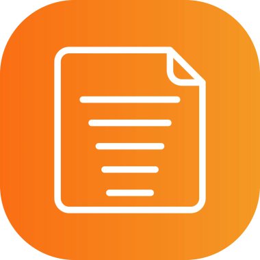 Belge. Web simgesi basit illüstrasyon