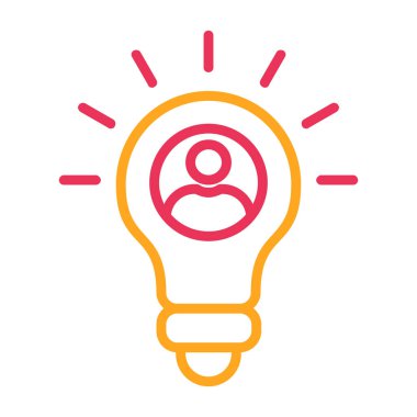 Yaratıcı bir fikir simgesine sahip ampul