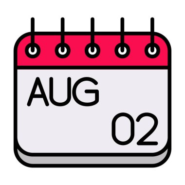 Takvim simgesi tasarımı, vektör illüstrasyonu